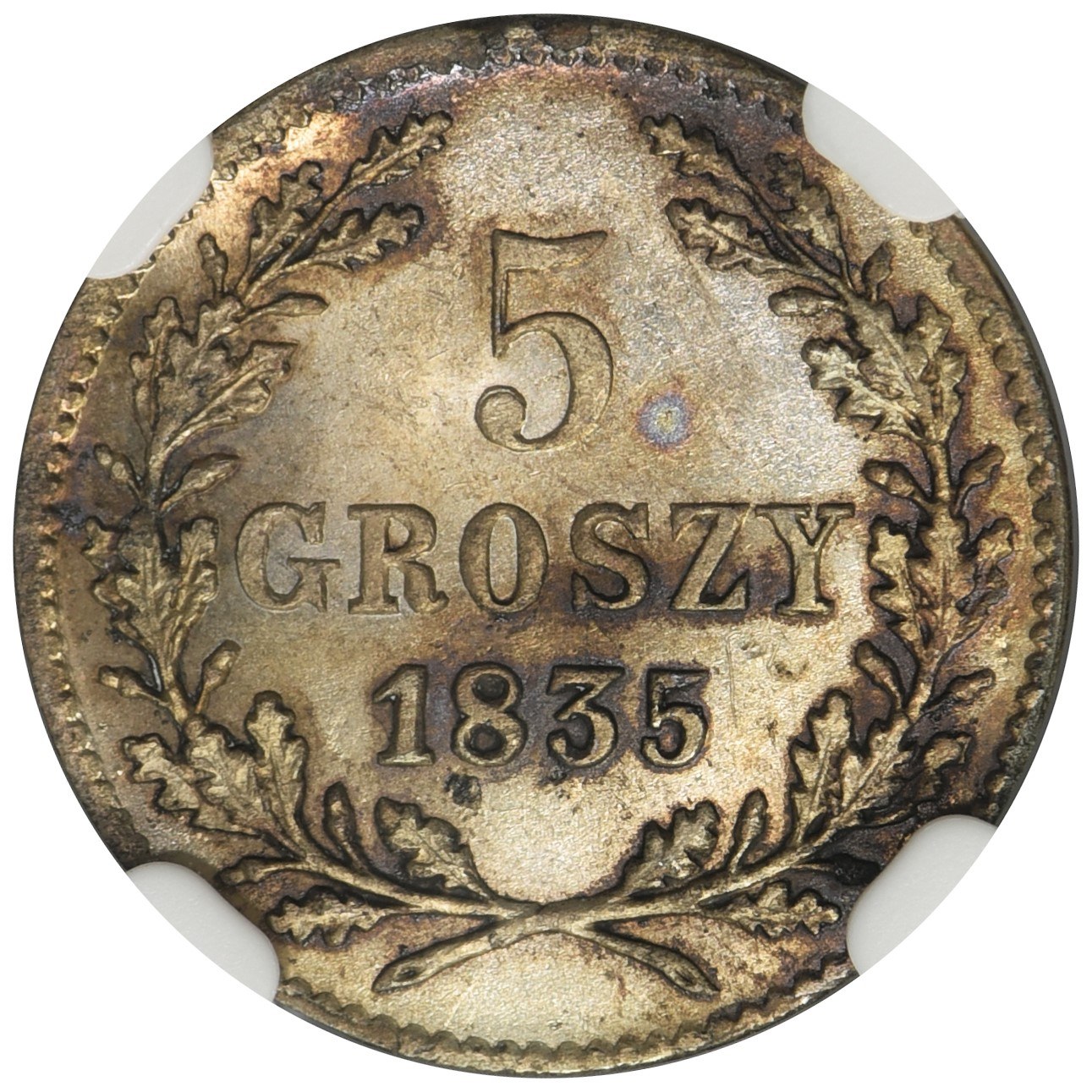 Wolne Miasto Kraków 5 groszy 1835 NGC MS62 Aukcja internetowa