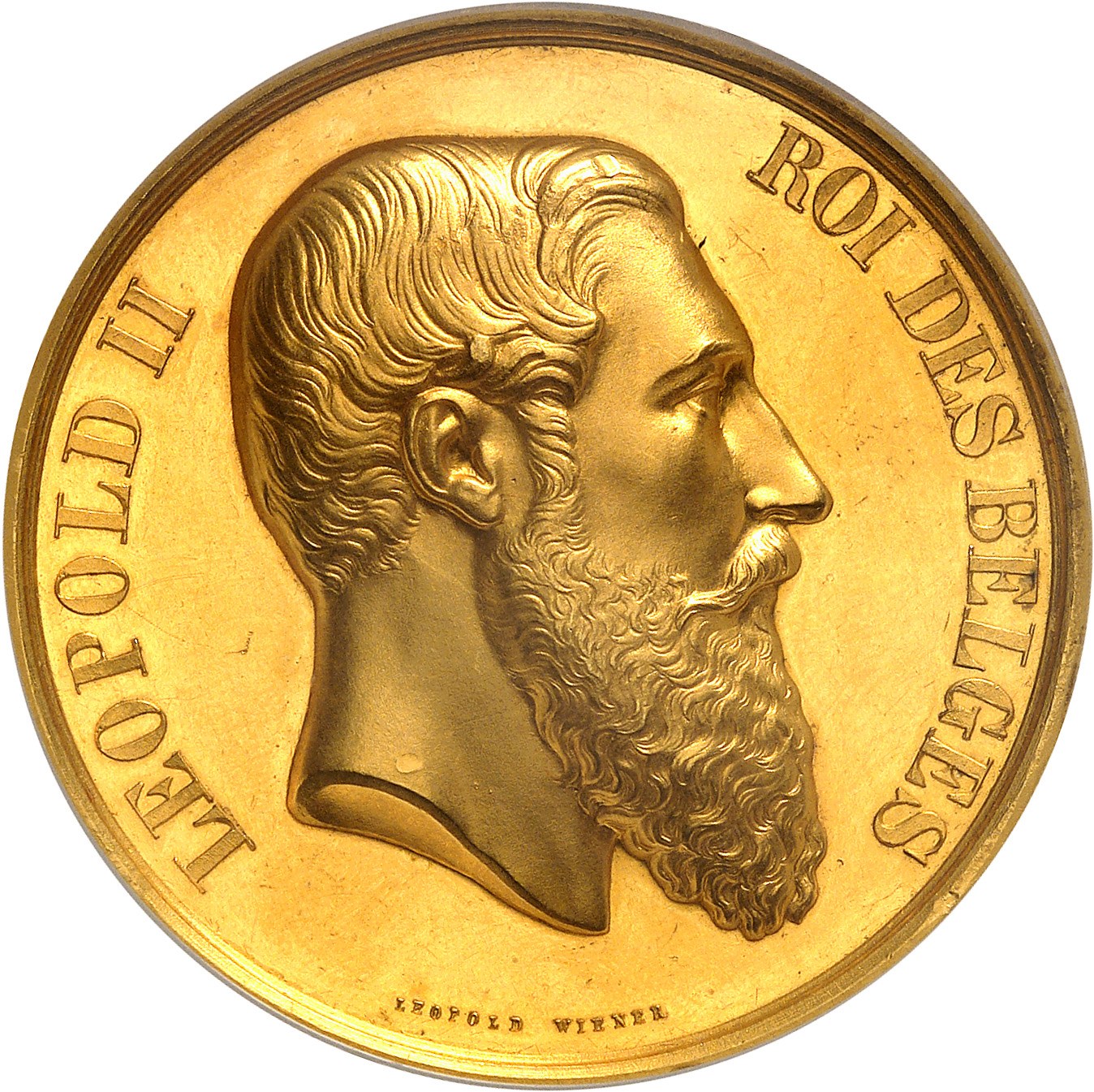 Léopold II 1865 1909 Médaille dOr Premier prix du concours d