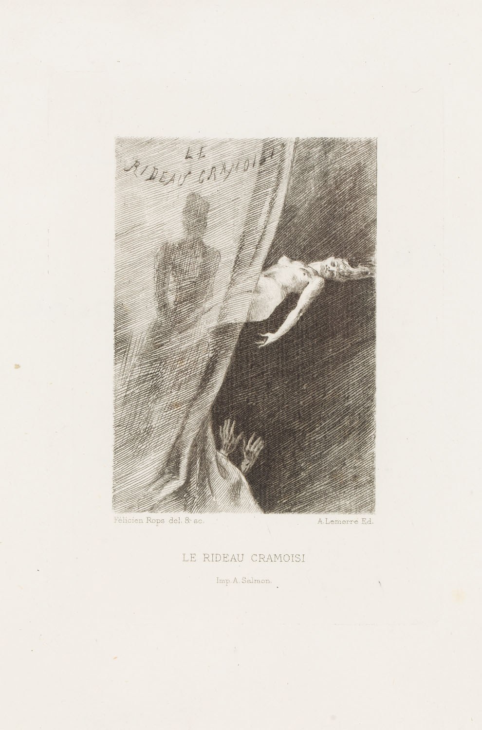 Felicien Rops Namur Essonnes Le Rideau Cramoisi Z Cyklu