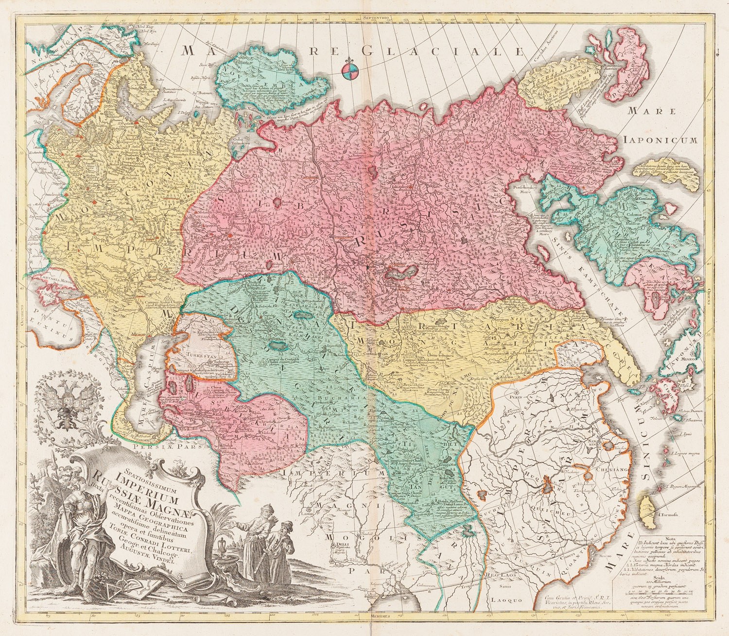 Tobias Conrad Lotter Augsburg Mapa Imperium Rosyjskiego