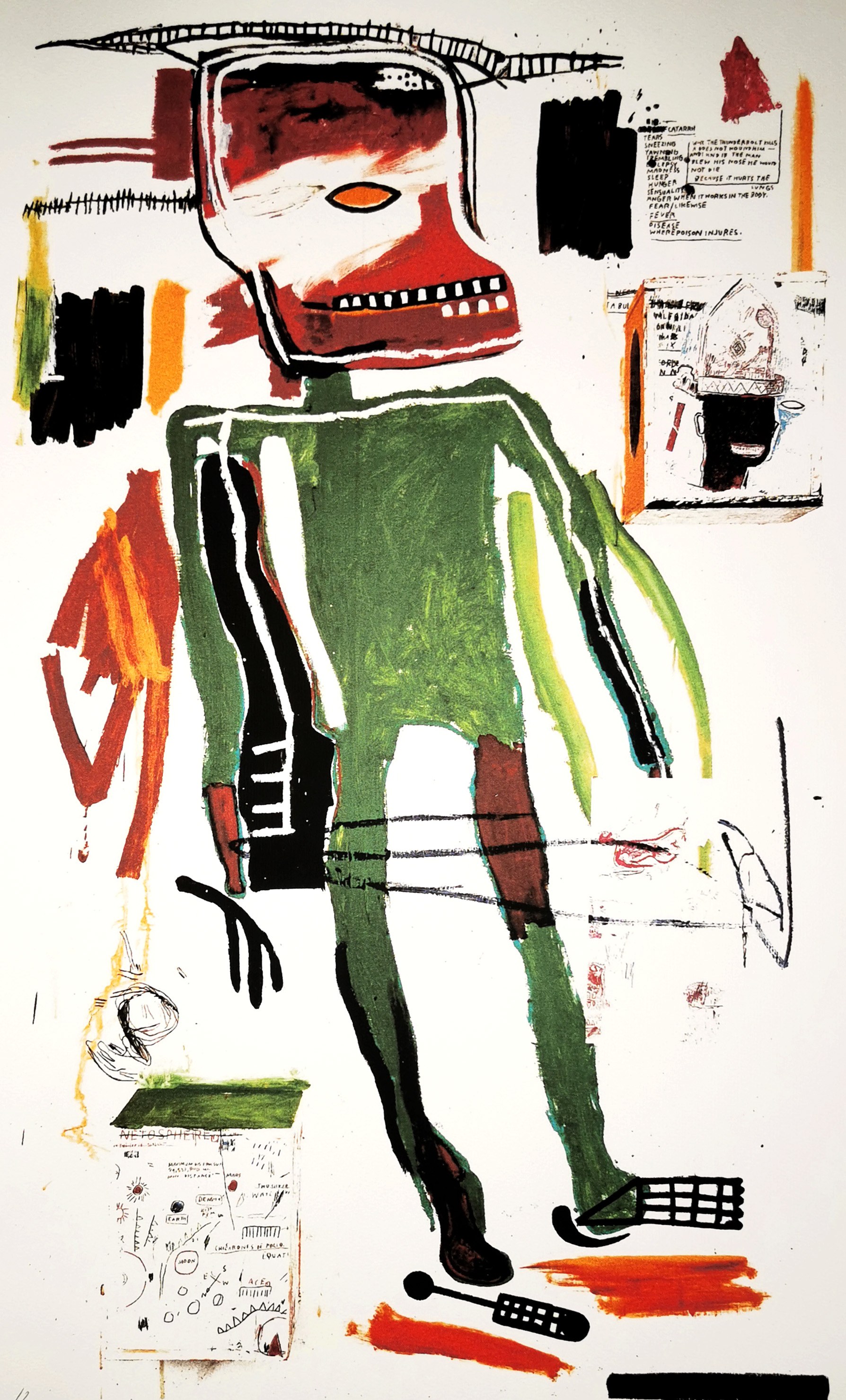 Jean Michel Basquiat 1960 1988 Because It Hurts The Lungs Aukcja