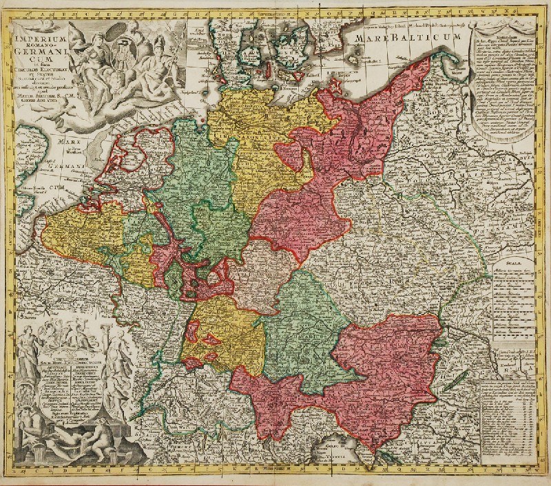 MATTHÄUS SEUTTER 1678 1757 Mapa Cesarstwa Rzymskiego Narodu