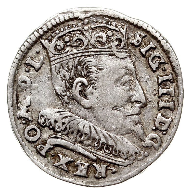 trojak 1594, Wilno, po bokach nominału duże rozetki, Ig... - Licitație ...