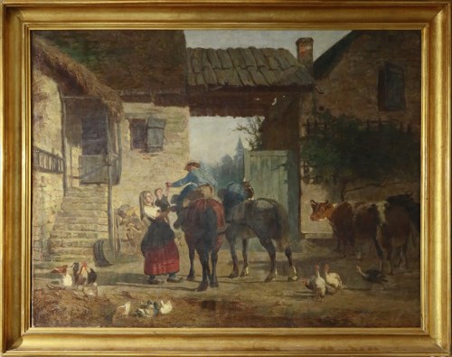 Pożegnanie, druga poł. XIX w., Malarz Monachijski