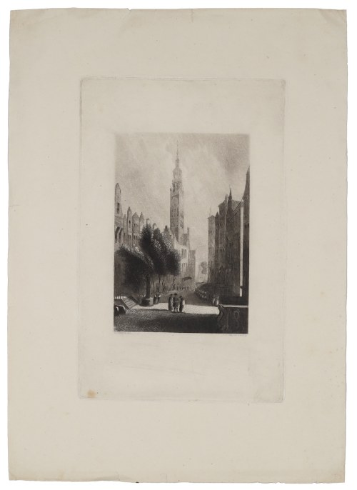 Gdańsk. Ulica Długa z widokiem na wieżę ratusza, XIX w., Albert Henry Payne