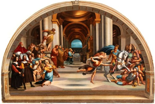 Wypędzenie Heliodorusa ze świątyni, Raffaello Sanzio