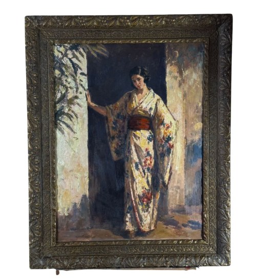 portret kobiety w kimonie, NIEZNANY SYGNATURA