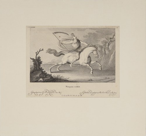 Symbol uciekającego czasu, (tyt.oryg.: „Nunquam redibit” czyli „Czas nigdy nie wróci”), ok. 1770, Johann Esaias Nilson