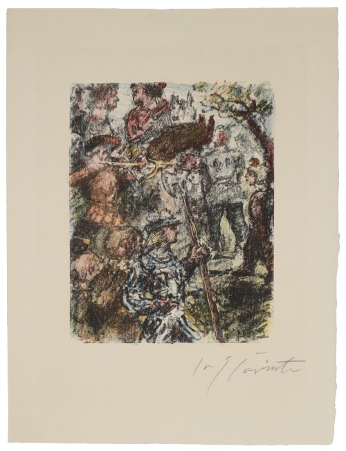 Strzał Wilhelma Tella do jabłka na głowie wojaka, 1925, Lovis Corinth