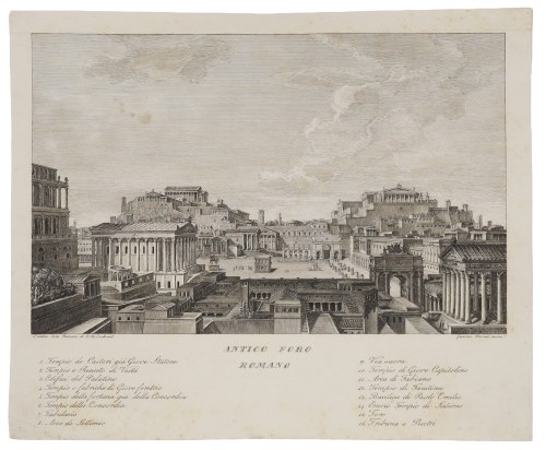 Forum Romanum w Rzymie, ok. 1818, Charles Robert Cockerell