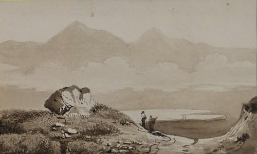 Pejzaż romantyczny z postaciami, ok. 1820, James Duffield Harding