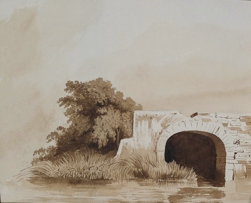Pejzaż z mostem, ok. 1820, James Duffield Harding
