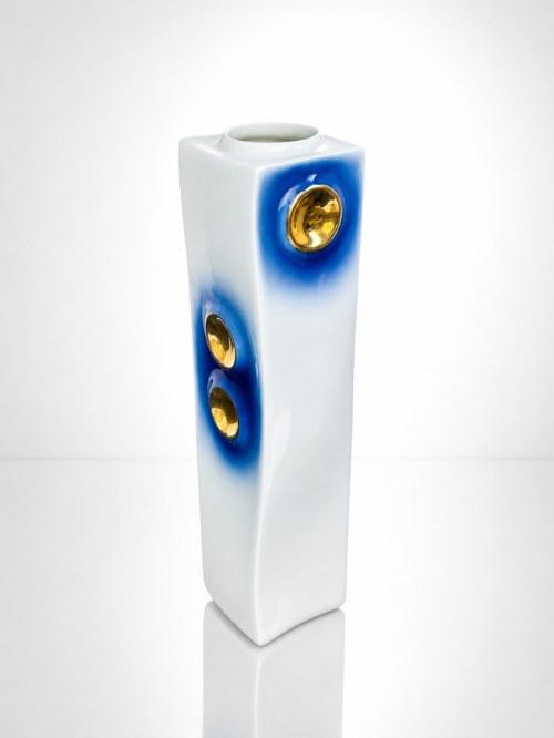 designerski wazon porcelanowy | Czechosłowacki design z połowy wieku, Fabryka Porcelany Pirkenhammer