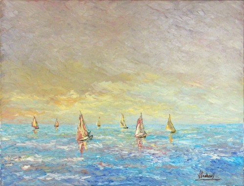 Pastelowa jesień w zatoce, 2018 r., Jacek Stachura