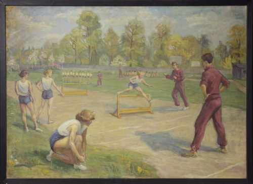 Lekcja gimnastyki, 1952, Błażej Iwanowski