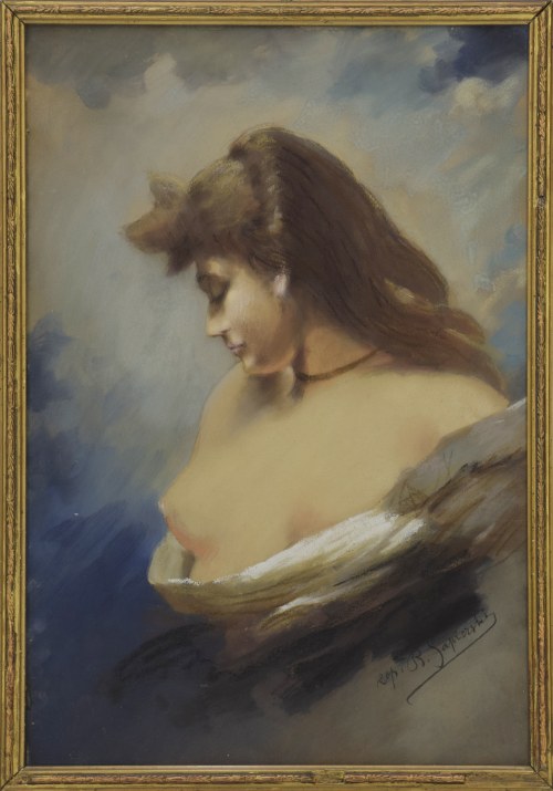 XIX / XX w., wg Franciszka ŻMURKO, Półakt, ok. 1920, K. B. Sapierski