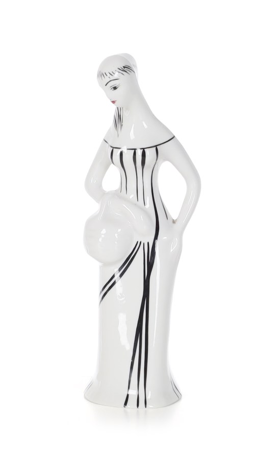 Figurka "Dama z koszem" / "Grzybiarka", ZPS "Ćmielów", Zbigniewa Śliwowska-Wawrzyniak