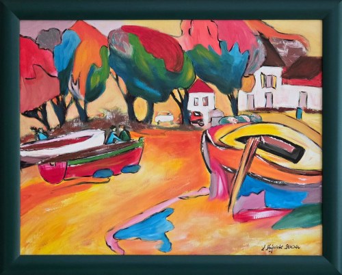 Krajobraz z Łódkami, 2004, Ł. Wójcicki