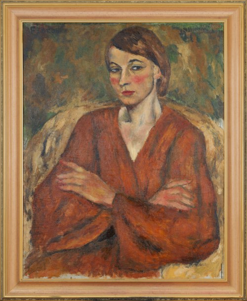 "Kobieta w rudej sukni", Jerzy Fedkowicz
