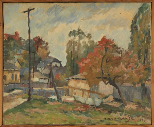 "Pejzaż miasteczka", Jan Karmański