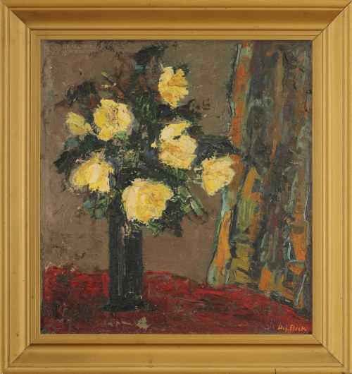 "Martwa natura z żółtymi różami", Wojciech Fleck