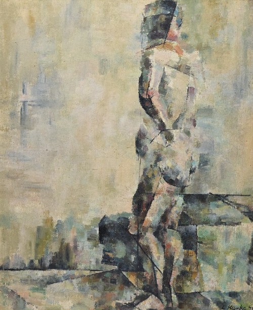 Akt tyłem, 1946, Lech Kunka