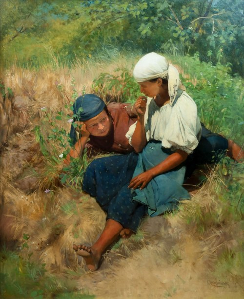 W oświetlonym słońcem polu, 1906 r., Gyula Aggházy