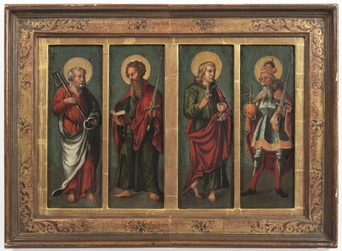 św. Paweł, św. Jan Ewangelista i święty król, Niemiecki mistrz (XVI w.) – Czterech świętych