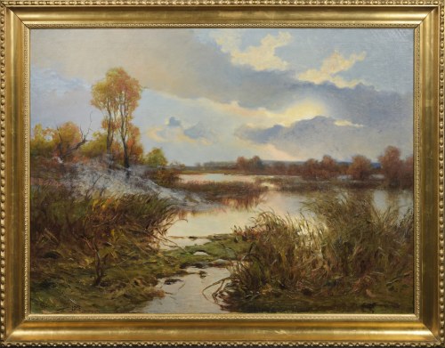 Pejzaż z mokradłami, 1917, Marceli Harasimowicz