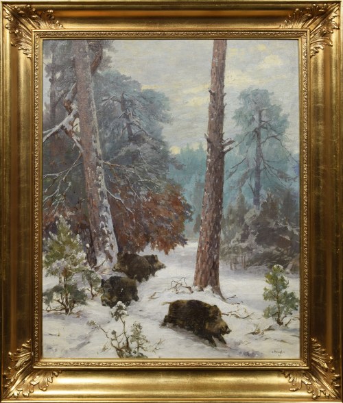 Dziki w lesie, 1911, Ernst Hugo von Stenglin