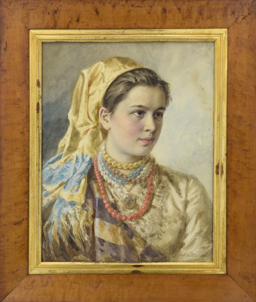 Portret wiejskiej dziewczyny, 1888, Stepan Feodorovich Alexandrovski