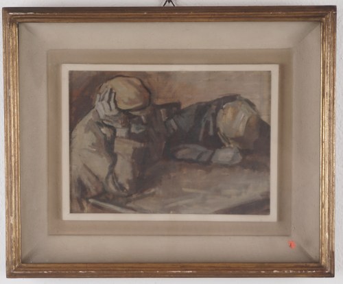 Marco Novati (Wenecja 1895–1975) – „Szkic pijących”, 1950, Marco Novati
