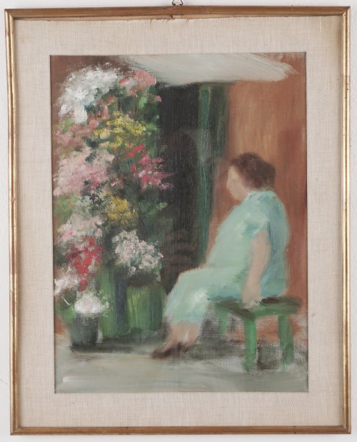 Mario Cimara (Ferrara 1913 – Rzym 1992) – „Dziewczyna z kwiatami”, 1952, Mario Cimara