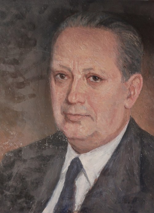 Emilio Vitali (Mediolan 1901–1980) – Portret Dino Villaniego, 1968, Emilio Vitali