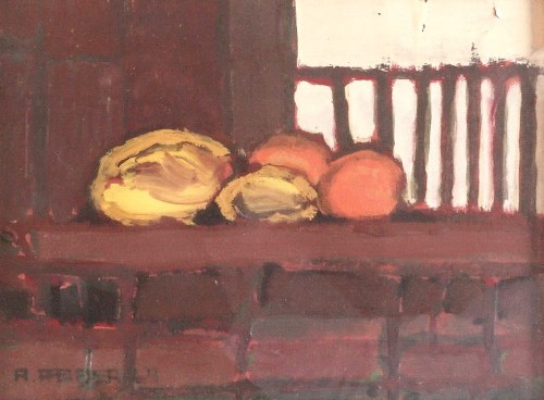 Renata Pfeiffer (Mediolan 1930) – „Still Life and Railing”, 1969, Renata Pfeiffer