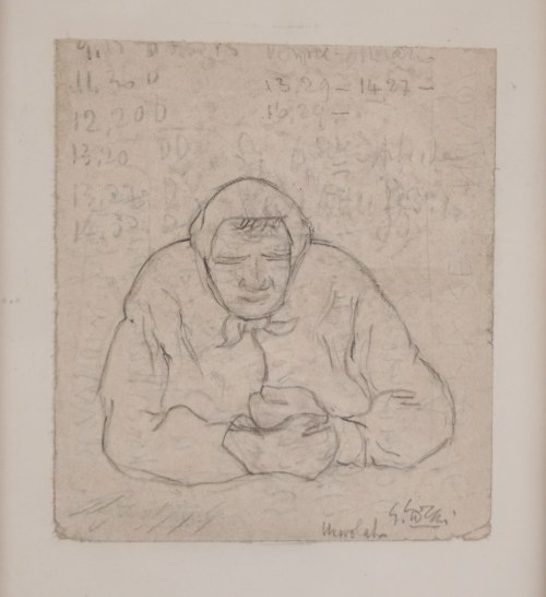 Giuseppe Gorni (Quistello 1894 – Domodossola 1975) – Kobieta siedząca przy stole, Giuseppe Gorni