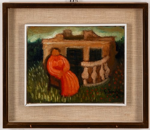 Gaetano Tranchino (Syrakuzy 1938) – „Postać i dom”, 1965, Gaetano Tranchino