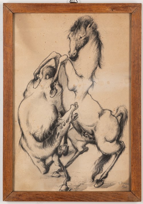 Nino Strada – „Horse fight”, 1948, Nino Strada