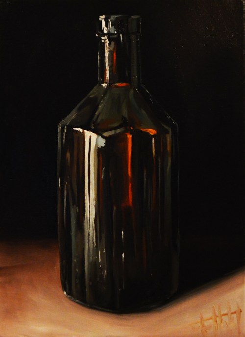 Brown glass bottle, 2019, Szymon Kurpiewski