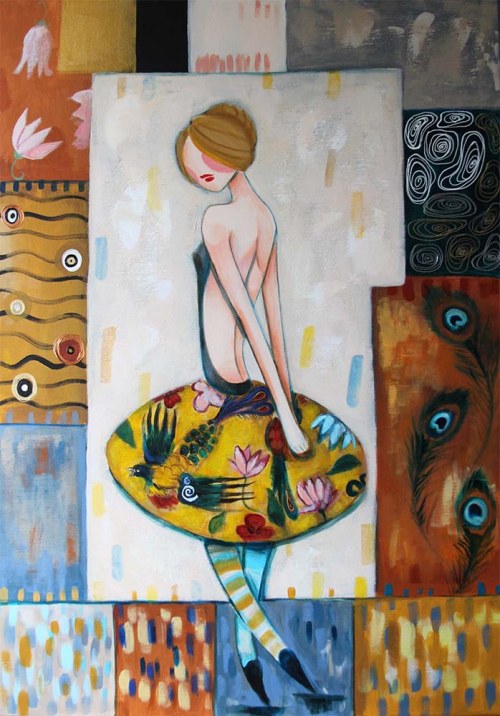Baletnica z pawiem, 2019, Berenika Korecka-Sowińska