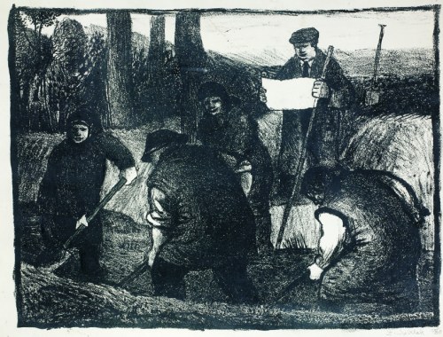 Kopanie dołu, 1950, Stefan Suberlak