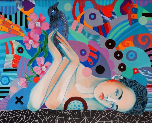 Ona i czarny ptak, 2018, Marcin Painta