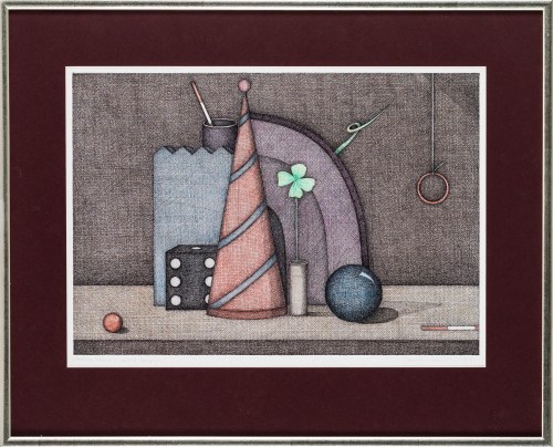 Martwa natura z zieloną koniczyną, 2001, Joanna Wiszniewska-Domańska