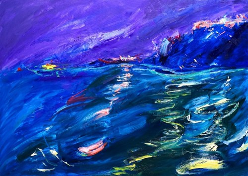 Grecja nocą 5, 2019, Iwona Golor