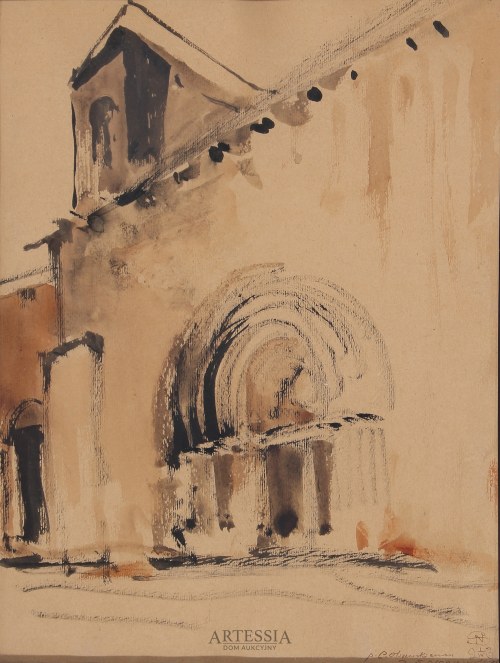 Portal uskokowy romańskiego kościoła, 1923, Stanisław Noakowski
