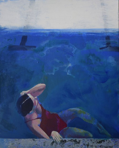 Swimmer in red, 2018, Nataliia Karpinskaya