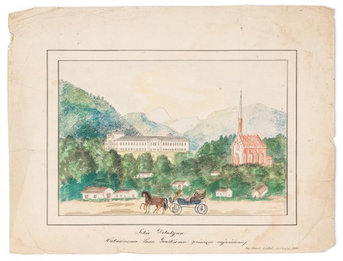 Delatyn. Panorama, 1861, Cielecki Nepomucen Kornel
