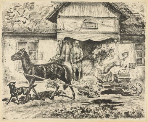 Przed dworkiem, 1935, Konrad Srzednicki