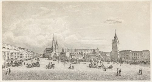 Rynek Krakowski, ok. 1850, Józef Wojciechowski