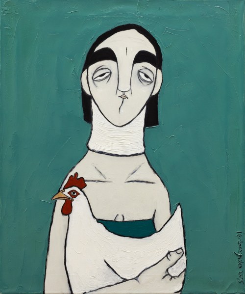 Kobieta ze zwichniętą szyją od ratowania kury, 2015, Paulina Korbaczyńska